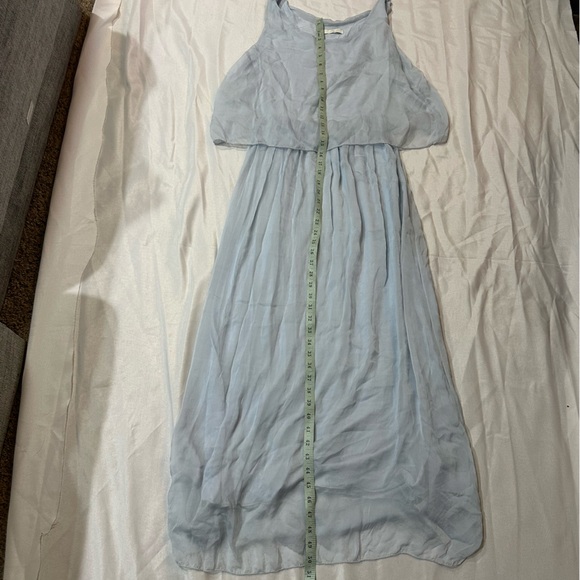 BACI Illusion Blue Full-Length Silk Maxi Dress - Picture 5 of 6